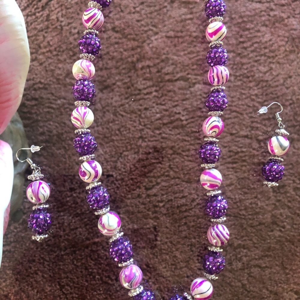 Necklace and earrings